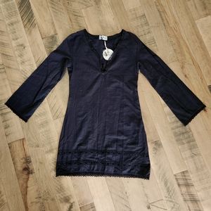 NWT 100% cotton crochet lace detail tunic shirt/dress